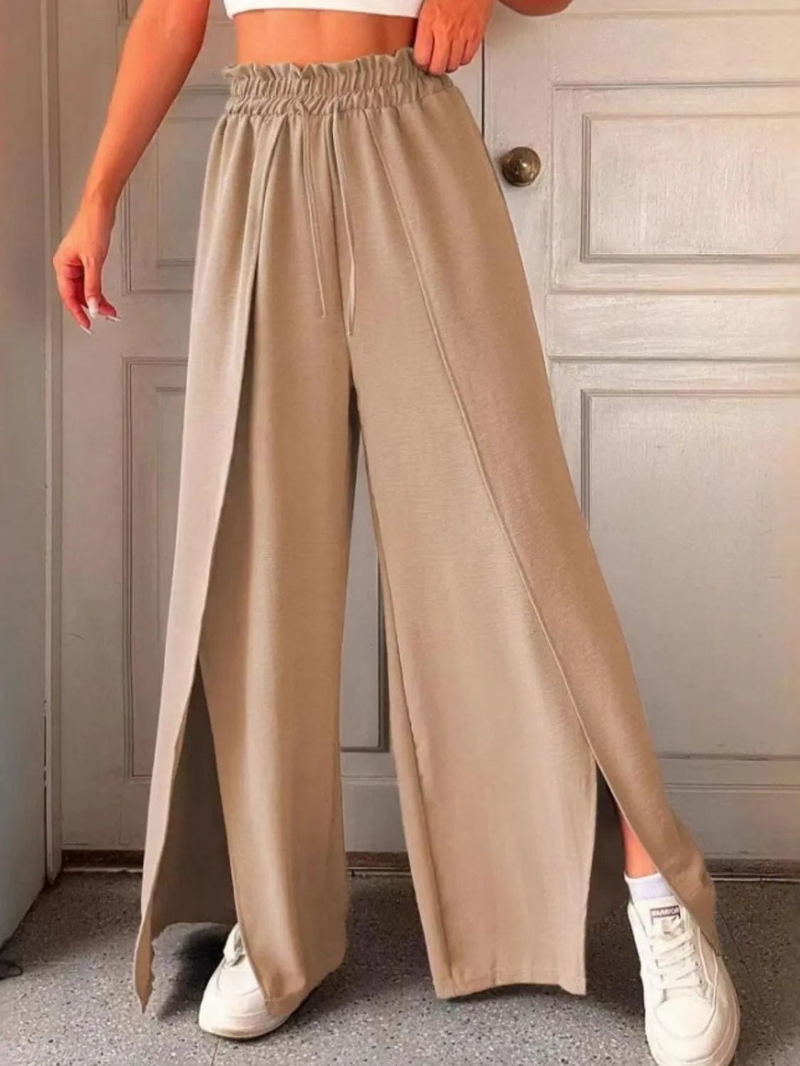 Slit Wide Leg Pants