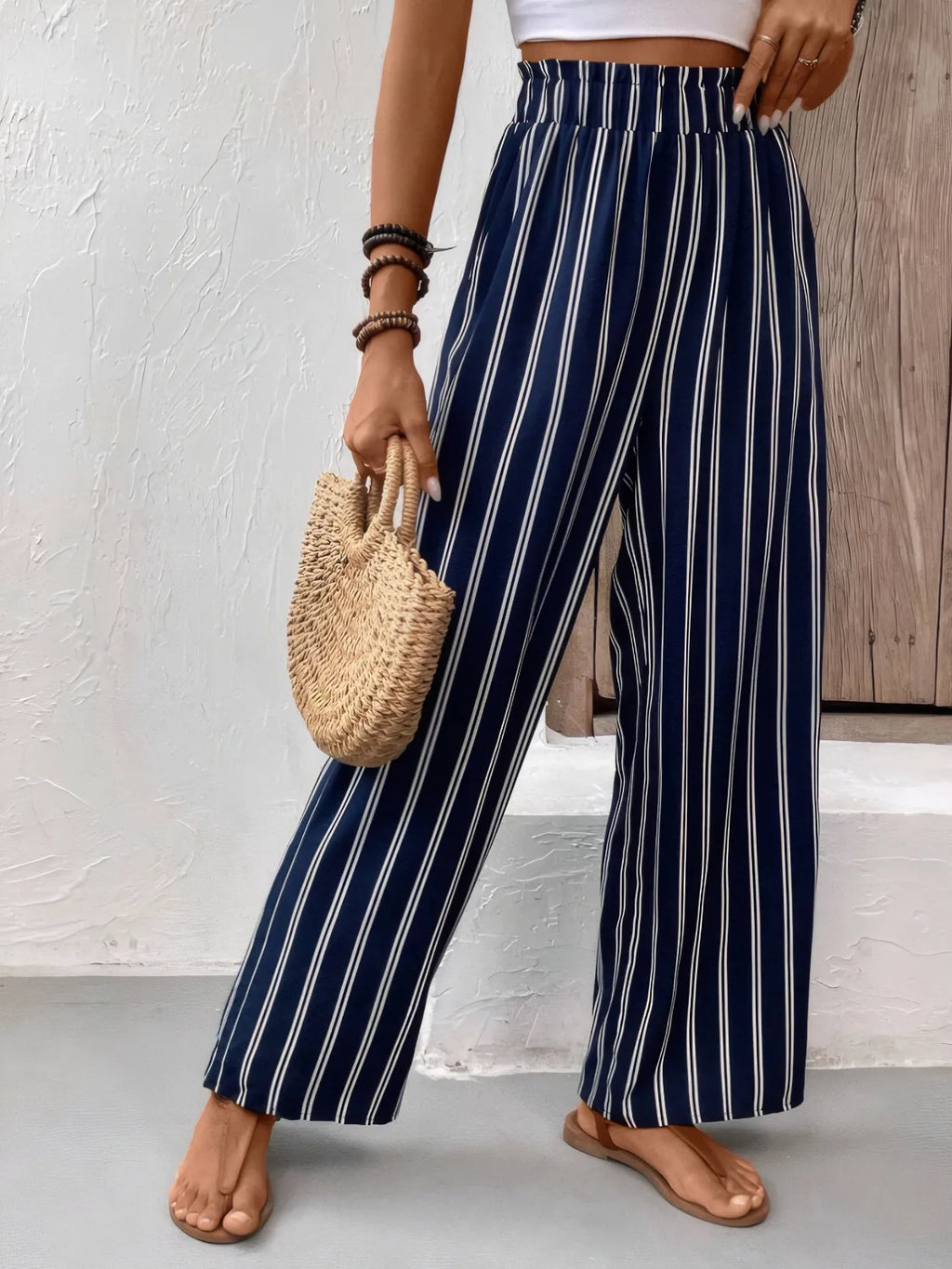 Striped Wide Leg Pants