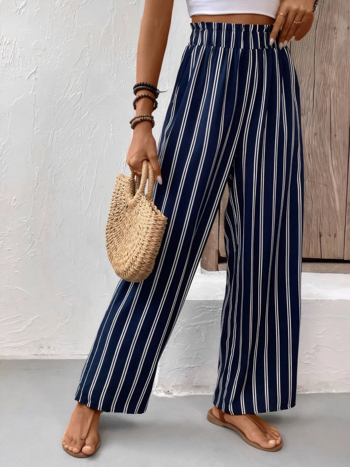 Striped Wide Leg Pants