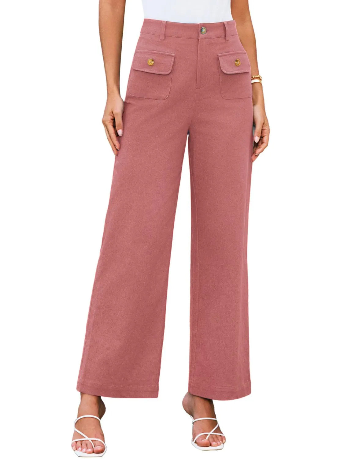 High Waist Wide Leg Pants