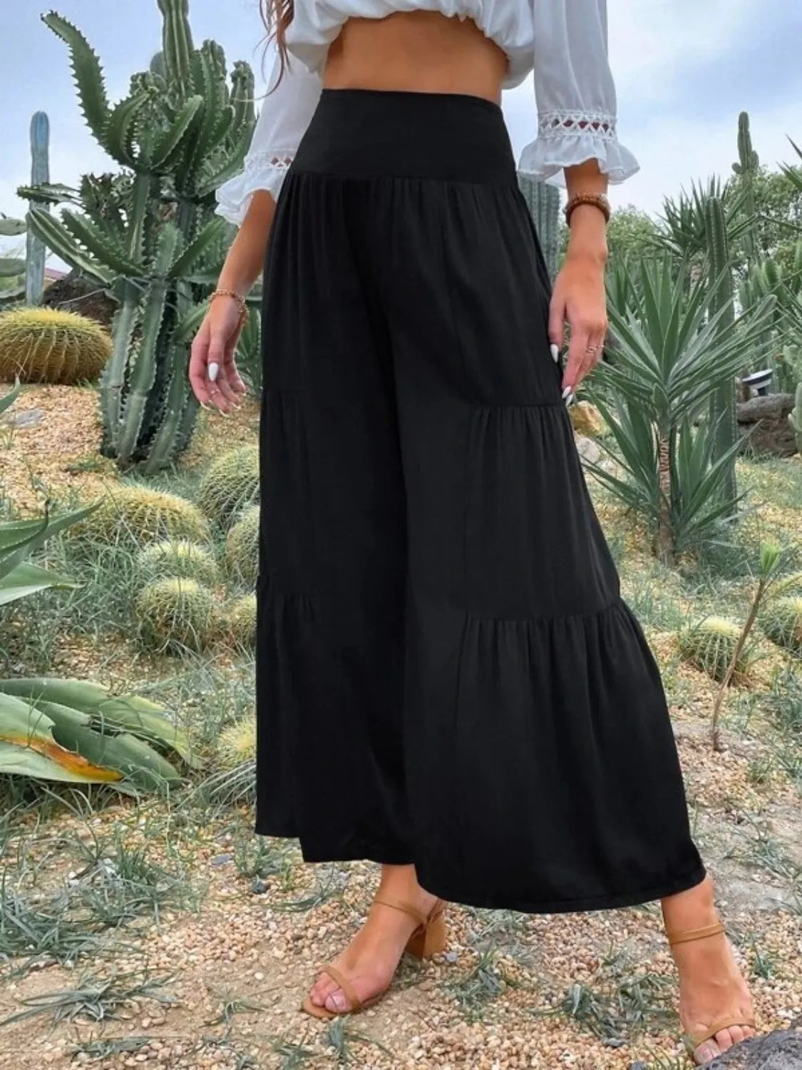 High Waist Wide Leg Pants