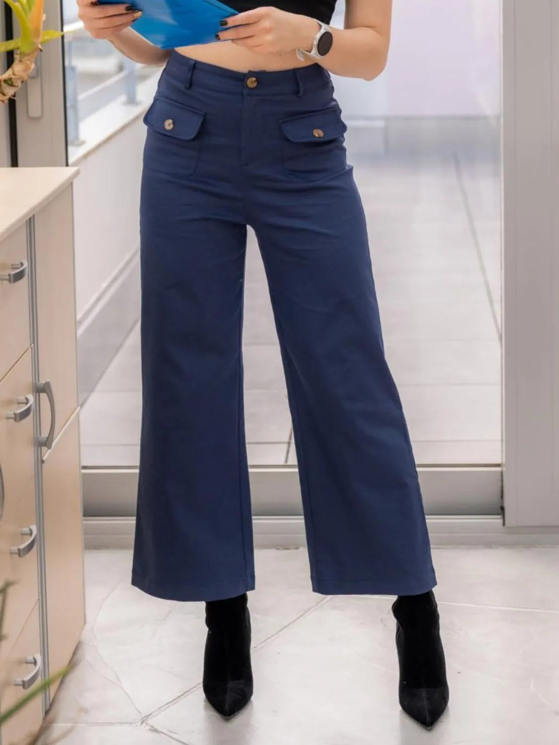 High Waist Wide Leg Pants