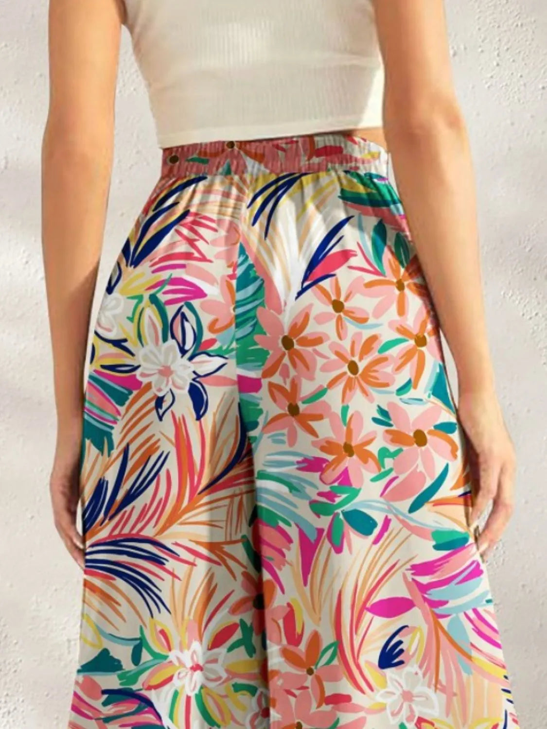 Printed Wide Leg Pants
