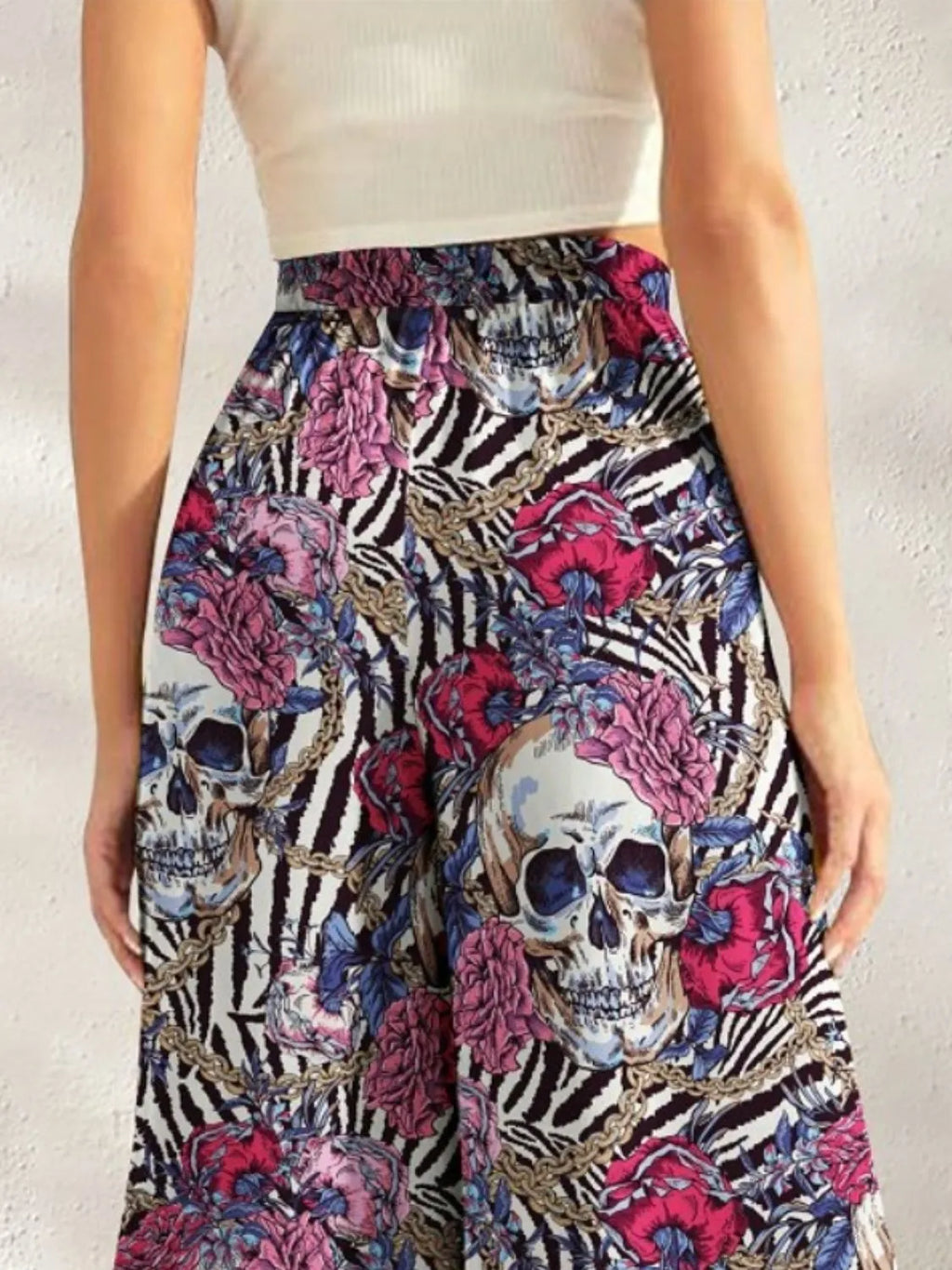 Printed Wide Leg Pants