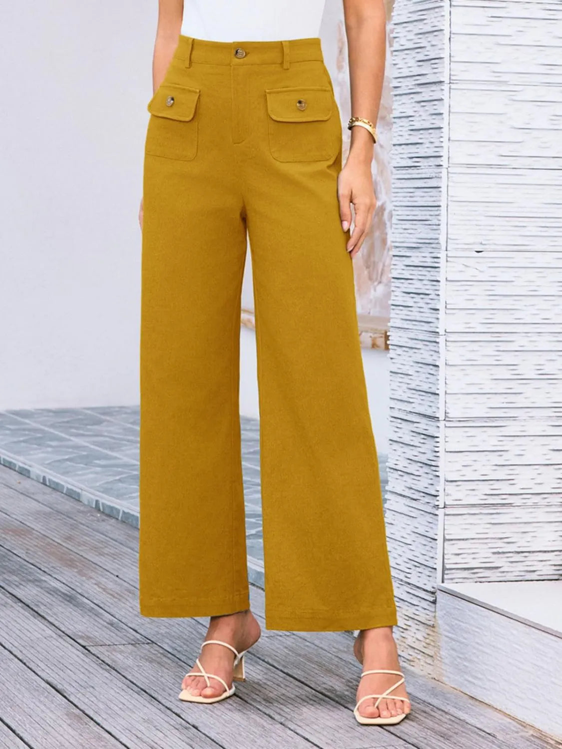 High Waist Wide Leg Pants