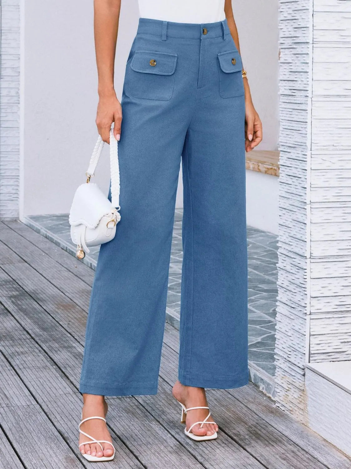 High Waist Wide Leg Pants