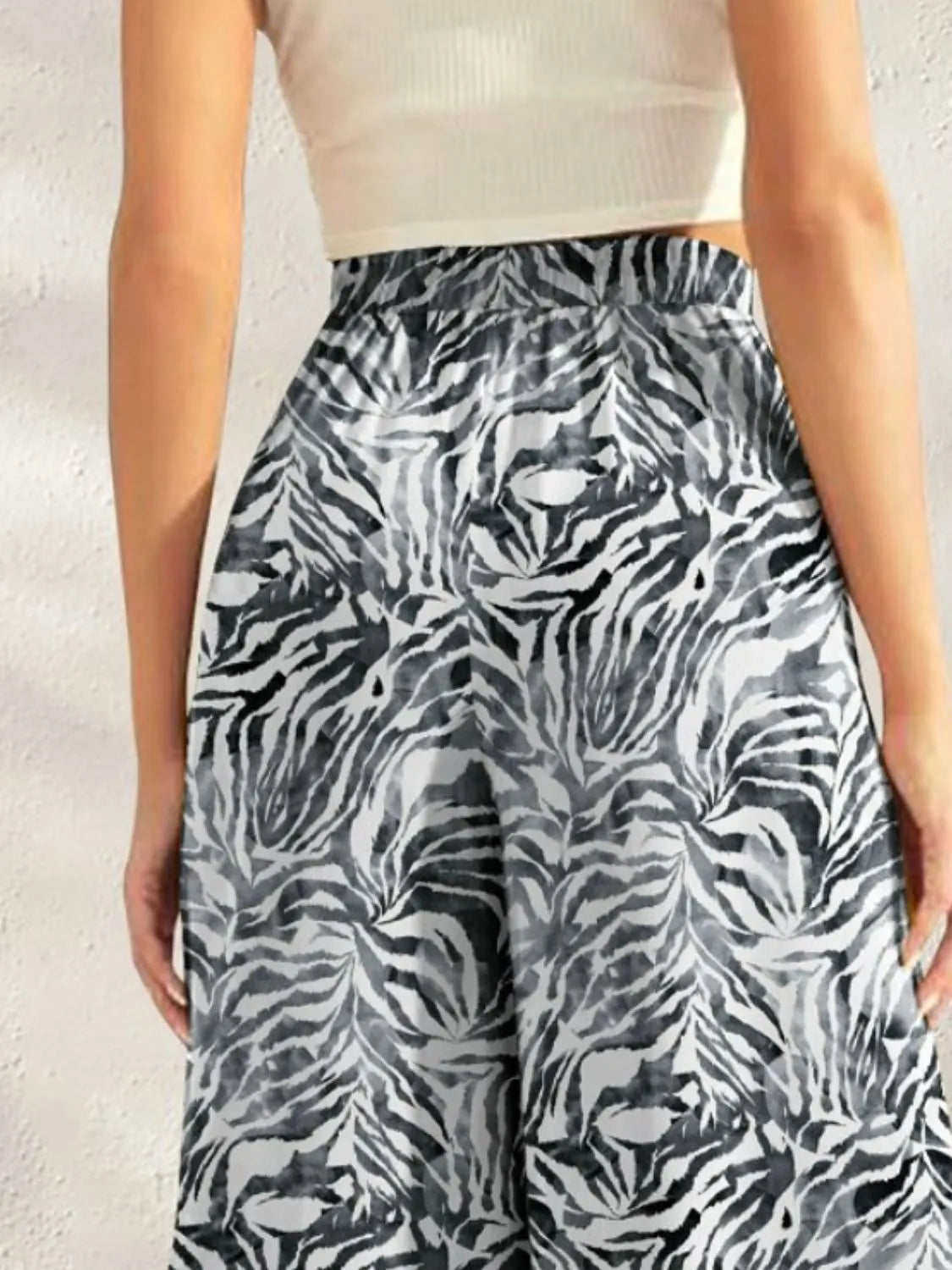Printed Wide Leg Pants