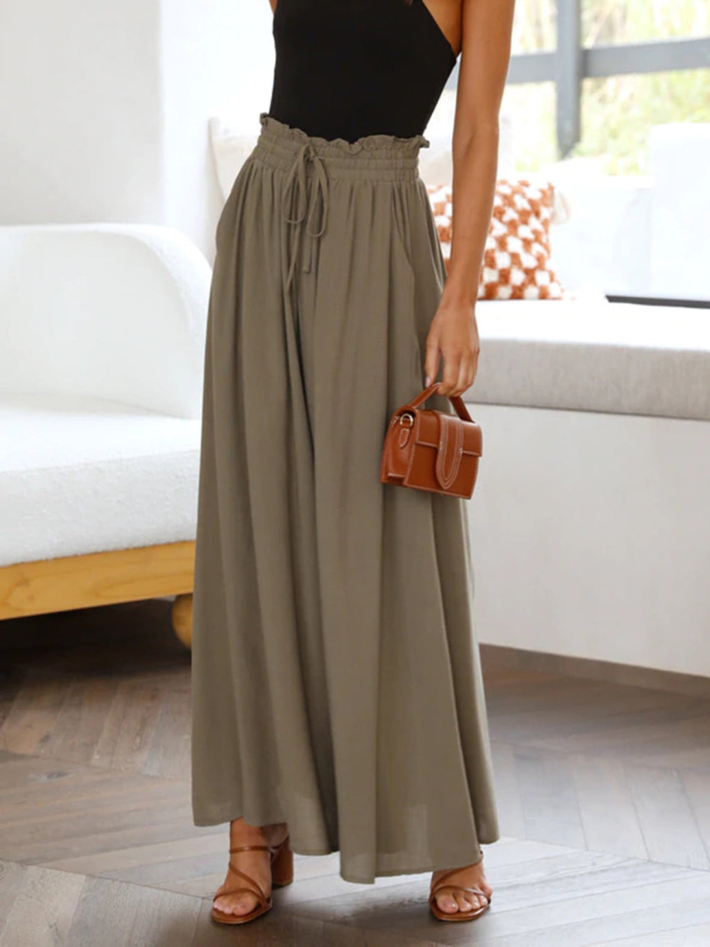 Wide Leg Pants with Pockets