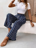 Striped Wide Leg Pants